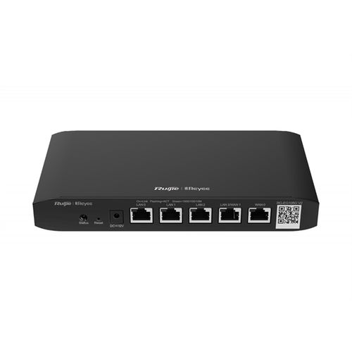 Маршрутизатор Reyee 5-Port Gigabit Cloud Managed router, 5 Gigabit Ethernet connection Ports, support up to 2 WANs, 100 concurrent users, 600Mbps. (RG-EG105G V2) маршрутизатор mikrotik routerboard rb2011ils in порты 1 gigabit ethernet sfp mini gbic 4 gigabit ethernet ports 1 gigabit ethernet ports with