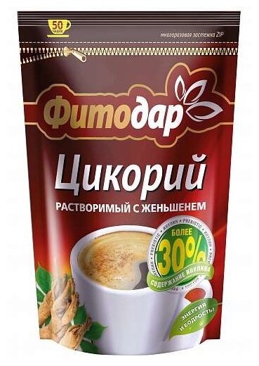 "Фитодар" - цикорий растворимый с женьшенем 100 гр