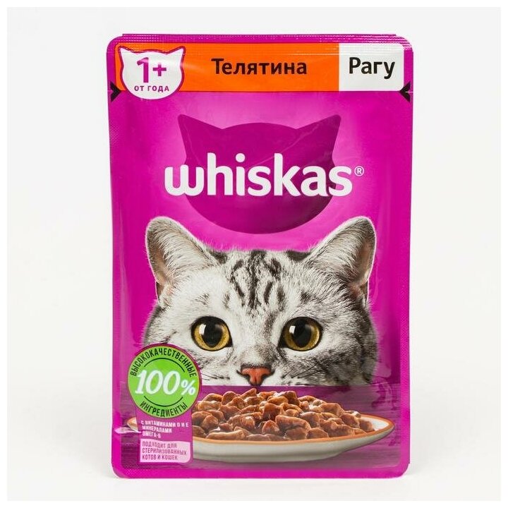 Корм для кошек (рагу) Whiskas Курица 75 г - фотография № 15