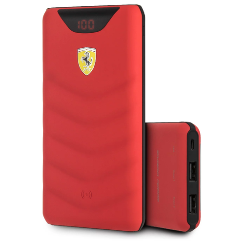 фото Аккумулятор ferrari wireless power bank 10000 mah (feopbw10kqu), красный