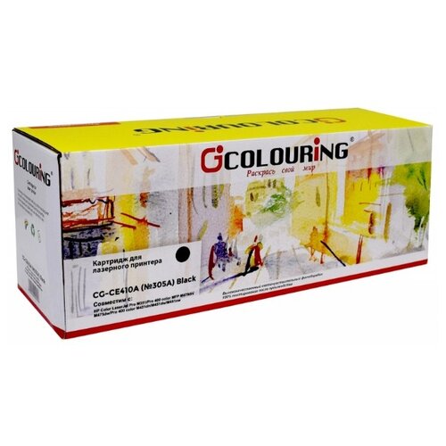 Colouring CG-CE410A (305A) Black, 2200 стр, черный картридж colouring cg ce410a 305a black 2200 стр черный