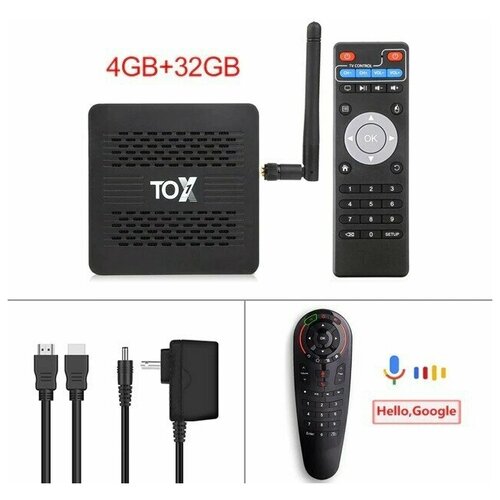 Android Tv box 4 ГБ 32 ГБ t Wifi 4K медиаплеер Поддержка Dolby Atmos Voice Remote