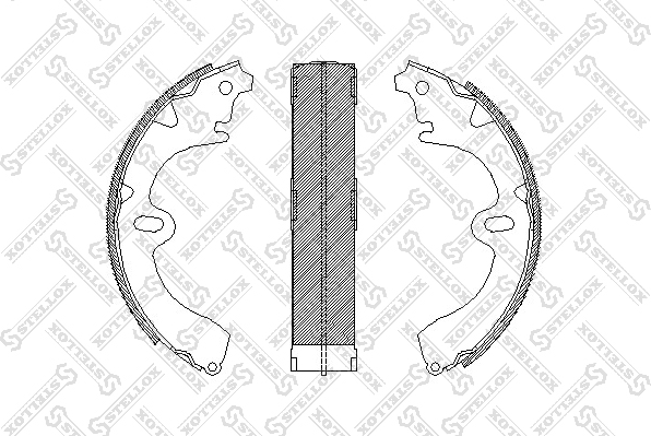 Колодки барабанные Toyota Carina II E 1. зад Stellox 108 100-SX