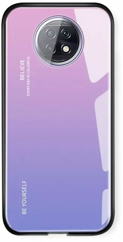 Brodef Gradation стеклянный чехол для Xiaomi Redmi Note 9T Розовый