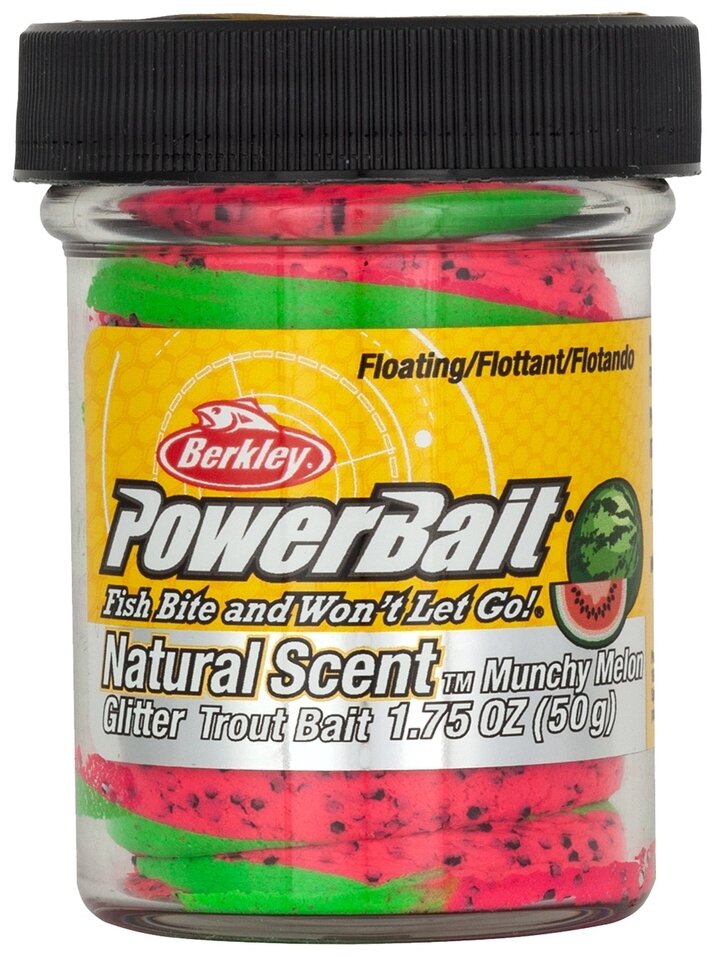 Паста форелевая Berkley PowerBait Trout Bait Fruits Munchy Melon/Жевательная дыня 50gr