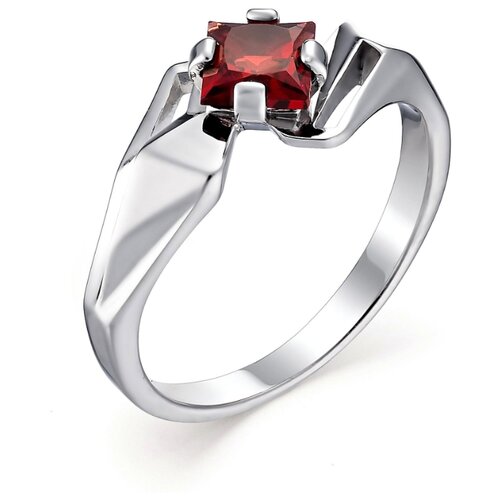 фото Алькор кольцо с 1 гранатом из серебра 01-0577-00гр-00, размер 17.5