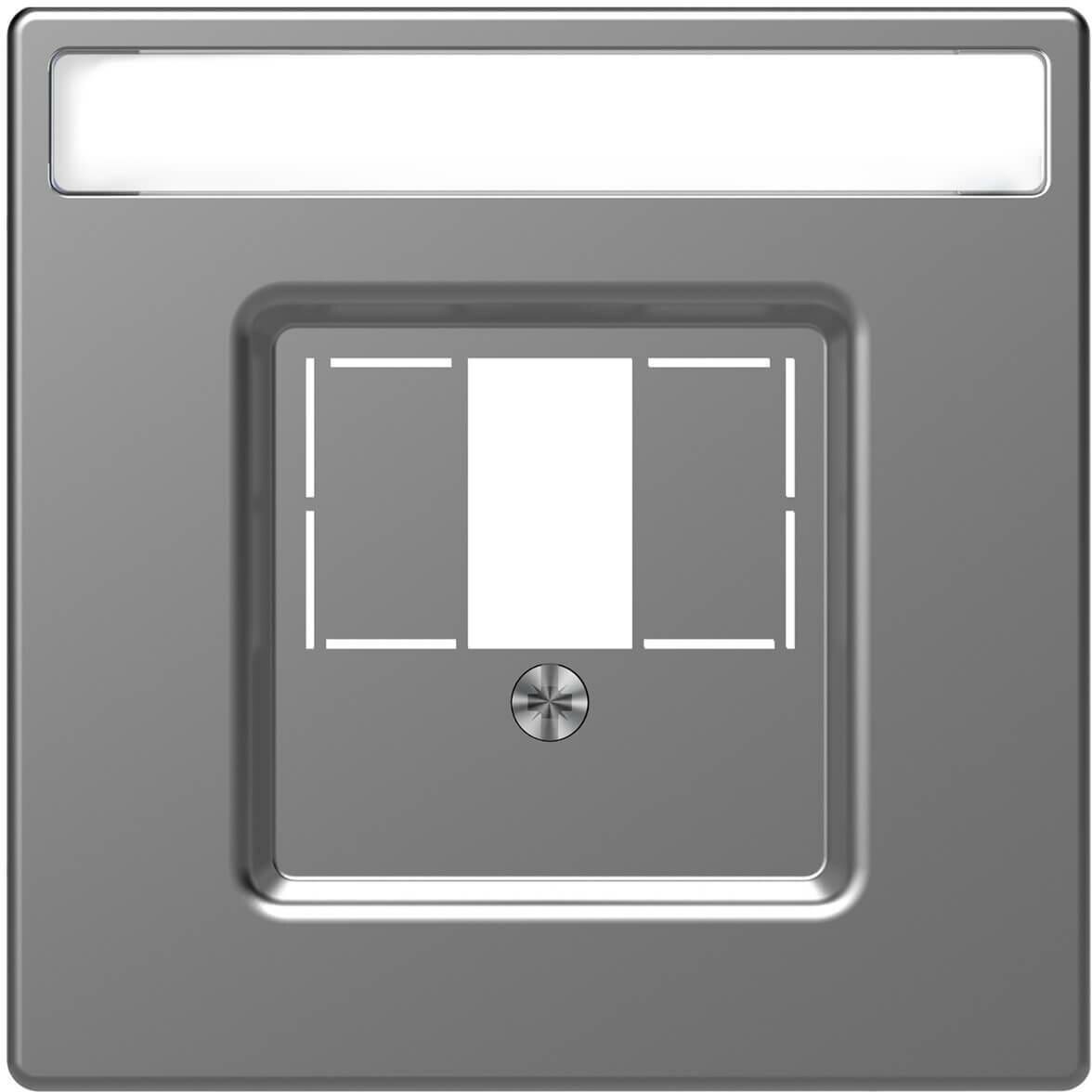 Merten D-Life центральная накладка для TAE/Audio/USB, нерж. Сталь