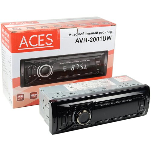 Автомагнитола ACES AVH-2001UG MP3, USB, SD, AUX, 1RCA без привода 4х50Вт зеленая подсветка