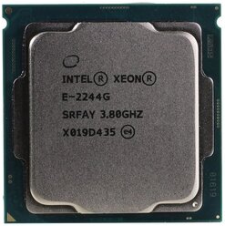 Процессор Intel Xeon E-2244G LGA1151 v2, 4 x 3800 МГц, OEM