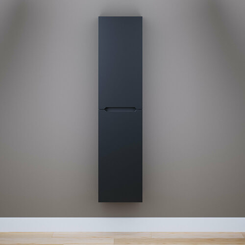 Шкаф-пенал для ванной комнаты Uperwood Tanos 33*27*150 см, подвесной, левый, черная эмаль