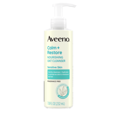 Aveeno, Calm + Restore, Питательное очищающее средство из овса, без отдушек, 232 мл aveeno calm restore увлажняющий гель из овса без отдушек пробный размер 0 5 унции 14 г