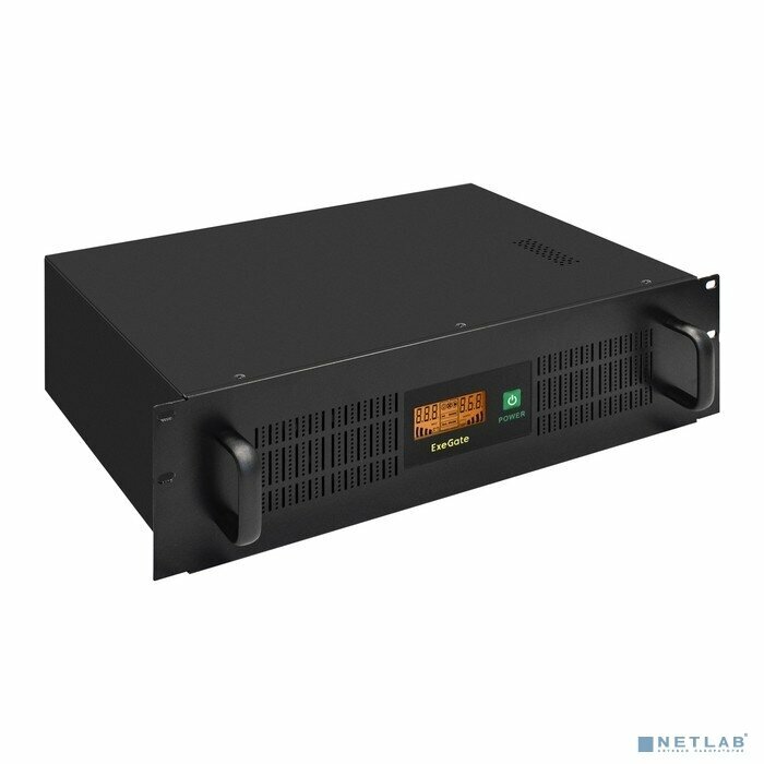 ИБП ExeGate EX293056RUS ServerRM UNL-1500. LCD. AVR.2SH.4C13. RJ. USB.3U <1500VA/900W, LCD, AVR, 2*Schuko+4*C13, RJ45/11, USB, 3U, установка в стойку, Black>