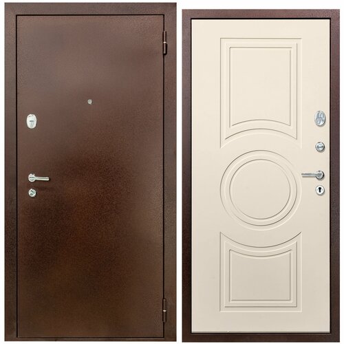 Дверь входная металлическая DIVA 510 2050х860 Правая Антик медь - Д8 Софт шампань, тепло-шумоизоляция, антикоррозийная защита для квартиры и дома