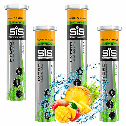 фото Изотоник science in sport (sis) go hydro tablet 20s 4 x 20 таблеток, ананас - манго