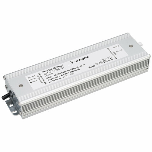 Блок питания ARPV-24200-B1 (24V, 8,3A, 200W) (Arlight, IP67 Металл, 3 года) Артикул 028785