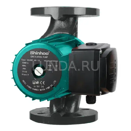 Циркуляционный насос BASIC 32-12F 1x230В, 220 мм, Ф/Ф, DN 32, 500 Вт, PN10, IP44, корпус чугун, Shinhoo 71221002