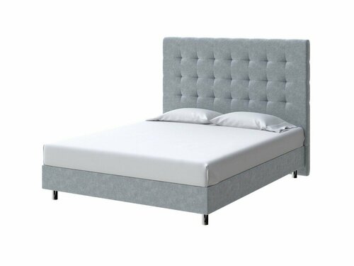 PROxSON Кровать Madrid Boxspring Standart (Ткань: Велюр Gratta 3 Утренний туман) 120x200