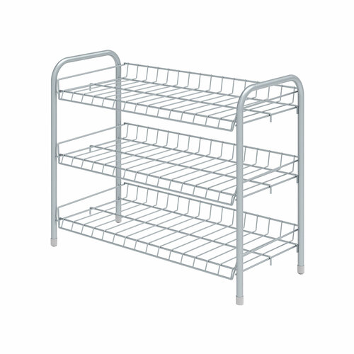 Этажерка для обуви Nika ЭТ5, 3 полки, 66 x 28 x 52 см, матовый серый