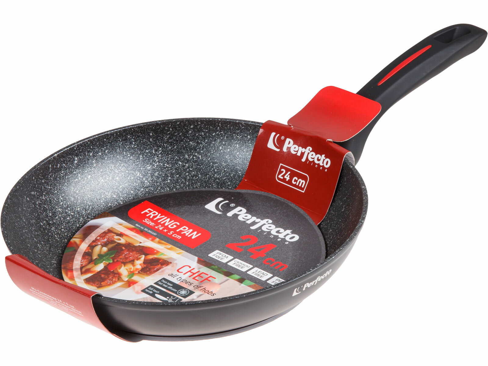 Сковорода антипригарная PERFECTO LINEA Chef алюминиевая 24 см 55-245100