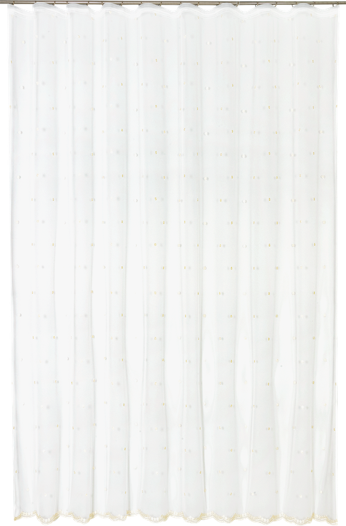 Тюль на ленте Лали 250x260 см цвет бело-кремовый
