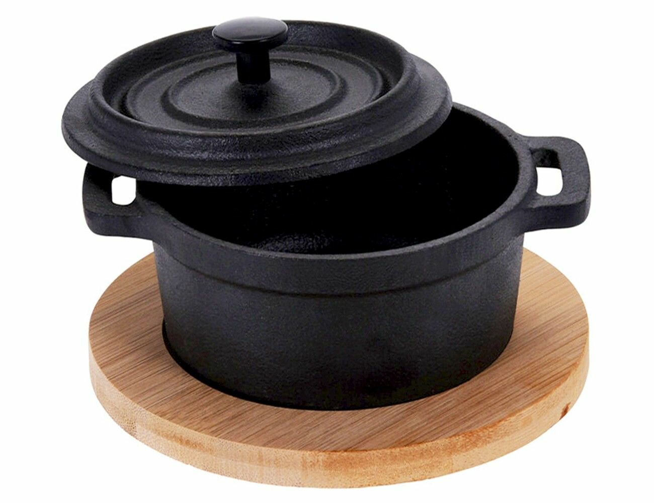 фото Чугунная кокотница с крышкой на подставке гиза нера, 270 мл, Koopman International 278000560