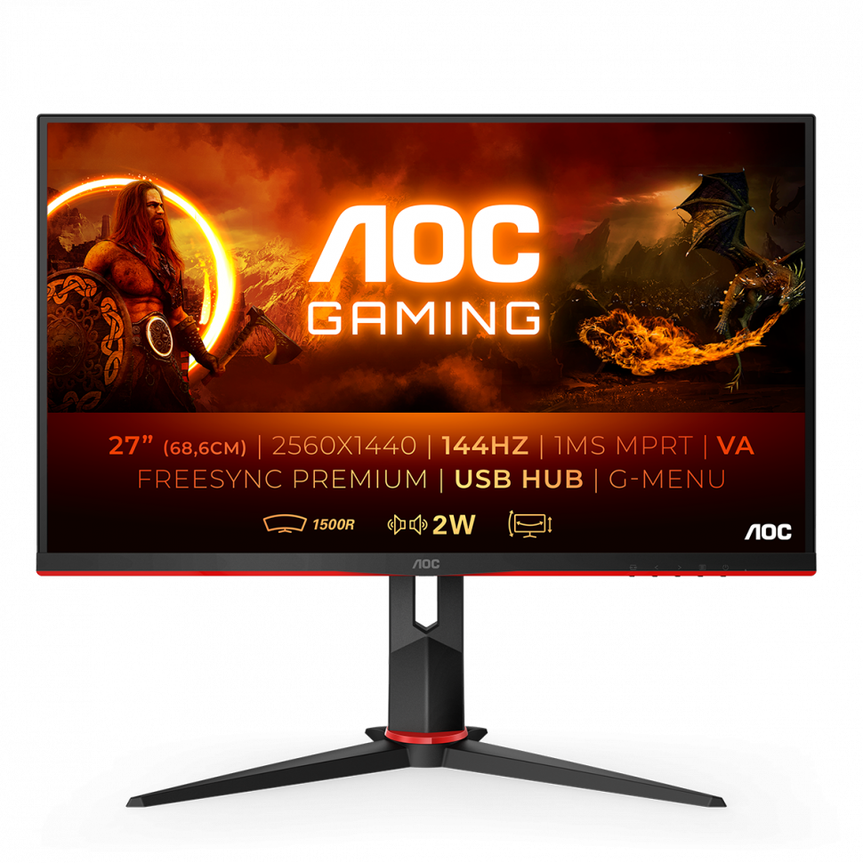 27" Монитор AOC CQ27G2U/BK 2560x1440 144 Гц *VA