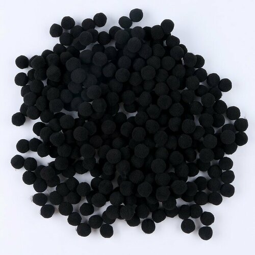 Набор деталей для декора Бомбошки набор 1000 шт размер 1 шт 2 см цвет чёрный 1530₽