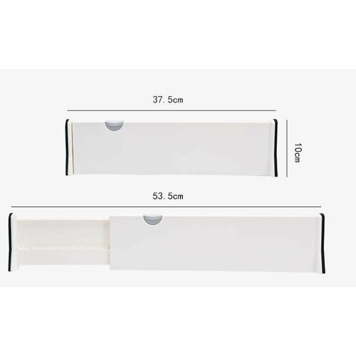 Разделитель для ящика раздвижной 1 шт белый прочный 37.5-53.5 см x 10 см