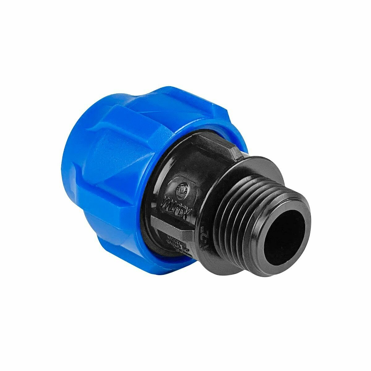 фото Муфта ПНД компрессионная соединительная, 20 х 3/4", c наружной резьбой