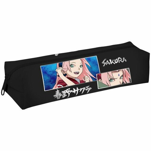 Naruto Пенал мягкий 1 отделение, Naruto, 60 х 200 х 45, универсальный, черный