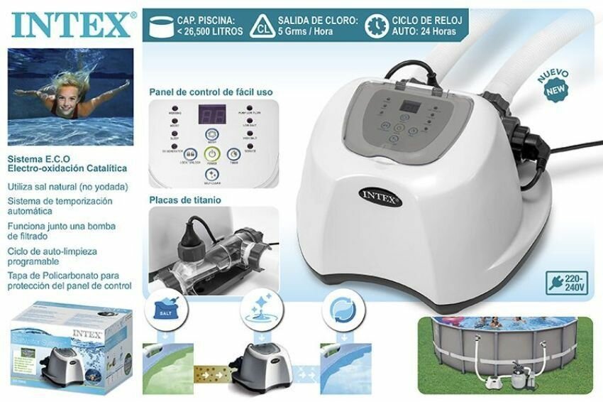 Изображение Intex 26668 Хлоргенератор (система морской воды) для бассейна до 26500л, с таймером