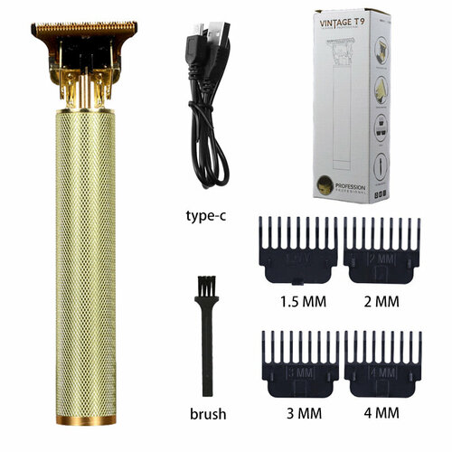 Электрическая машинка для стрижки волос модель T9 с функцией прямой загрузки цвет почвенное золото 523₽