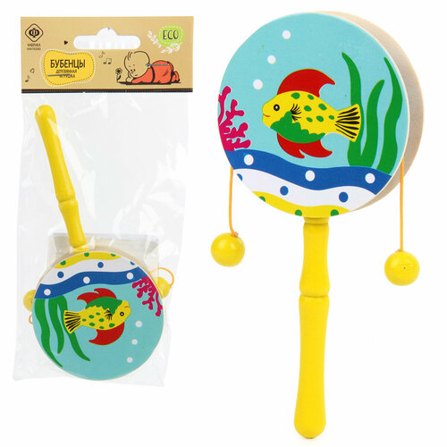 Деревянный музыкальный инструмент игрушка Бубенцы Рыбка Фабрика Фантазий 260₽