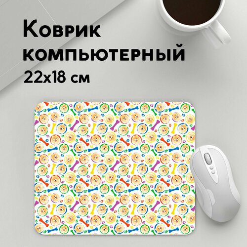 Коврик для мышки прямоугольный 220x180x3мм / Беспородистые / Собаки / Чау Чау красочный дизайн
