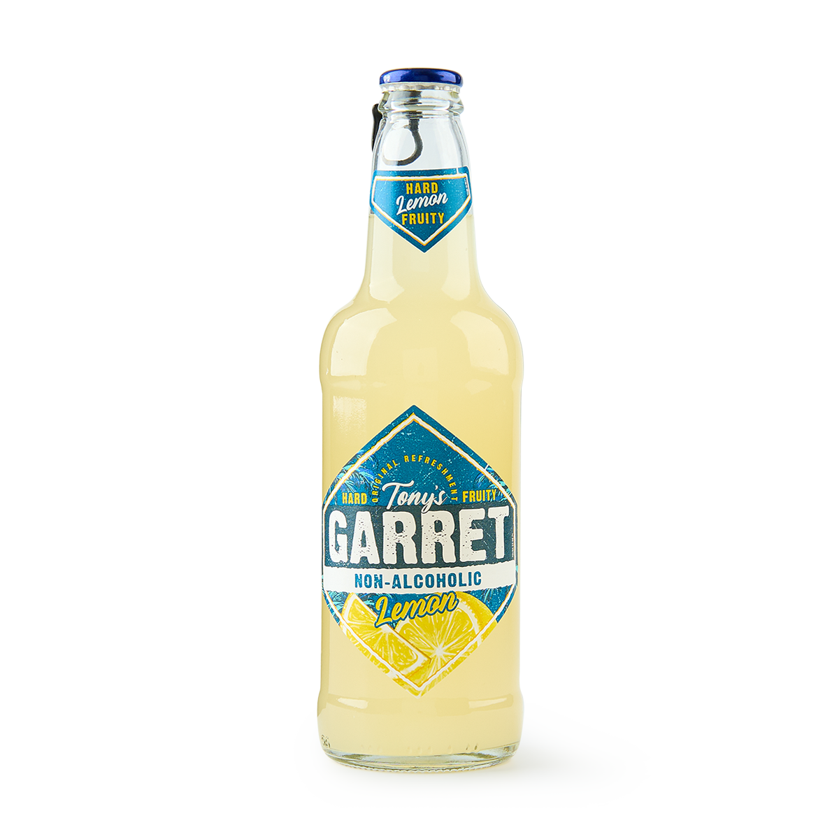 Пивной напиток Tony's Garret Hard Lemon, безалкогольный, 0.4 л