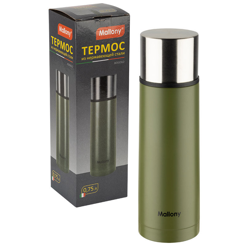 фото Термос из нерж. стали BOSSOLO, 0,75 л (цвет: зеленый)