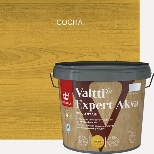 Изображение товара Лазурь Tikkurila декоративно-защитная VALTTI EXPERT AKVA сосна 2,7л