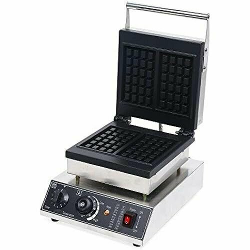 Вафельница 1500 Вт для бельгийских вафель с двойной решеткой для коммерческого использования черная 4385100₽