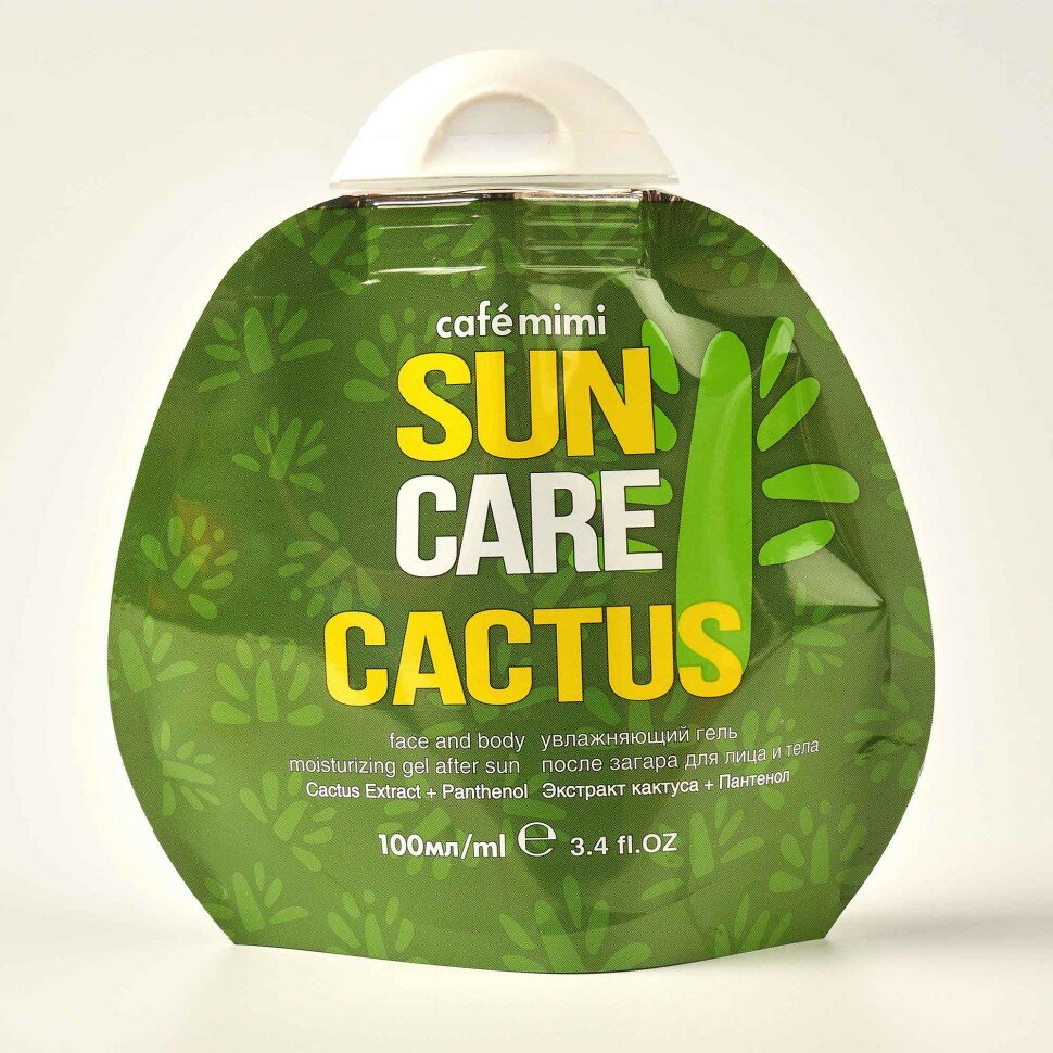 Картинки Cafe mimi Увлажняющий гель после загара для лица и тела Cactus, 100 мл