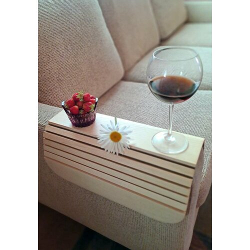 Накладка на подлокотник дивана Гибкий столик цвет сосна 42*41*08