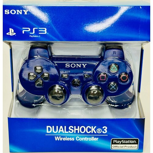Джойстик для PS3 Беспроводной Проводной Bluetooth Синий Геймпад 152200₽