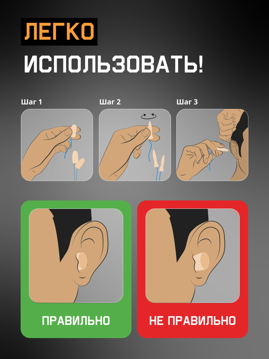 Беруши Противошумные беруши с металлодетектором Jeta Safety Silentium Max JEM51