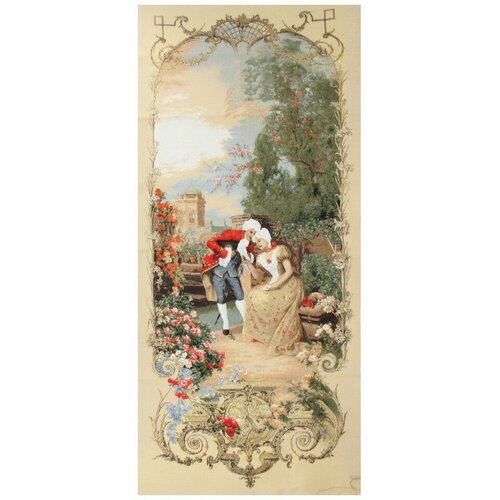 Картина гобелен лен 100 без рамы Урок красноречия 110Х50 1790₽