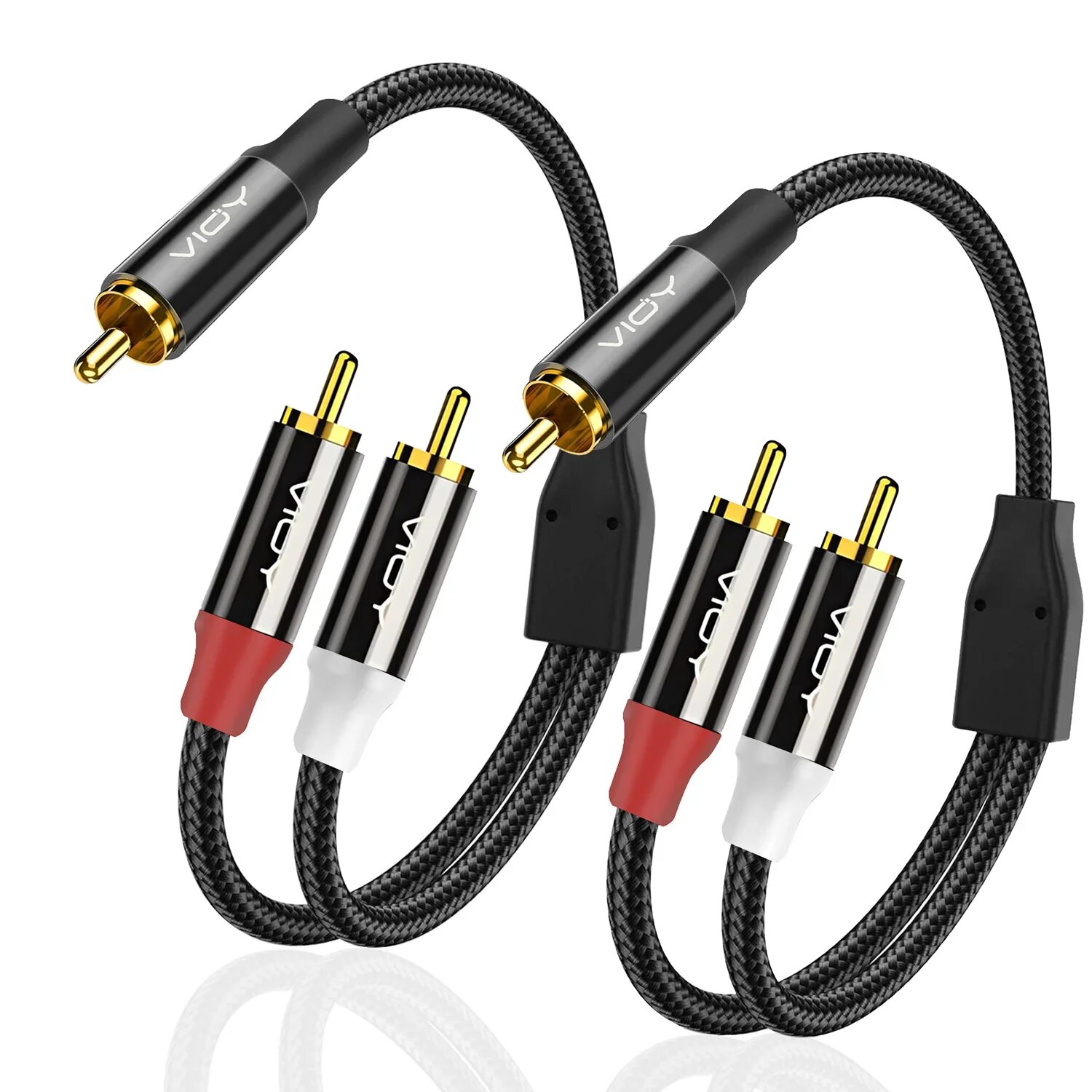 Разветвитель RCA VIOY 1RCA на 2RCA, 2 Packs, 1m