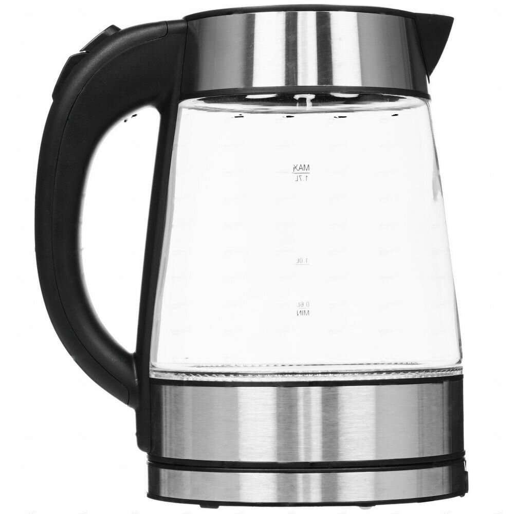 Электрочайник Kitfort KT-6105, 2200Вт, 1,7л, дисковый нагреватель, нержавеющая сталь, серебристый — фото 1