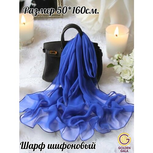 фото Шарф golden gala для женщин,160х50 см, синий (100)