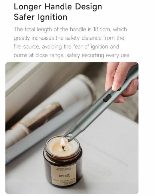 Плазменная зажигалка Xiaomi DUKA ATuMan IG1 Plasma Ignition Pen (Ветрозащитная, безмасляная и безгазовая) — фото 1