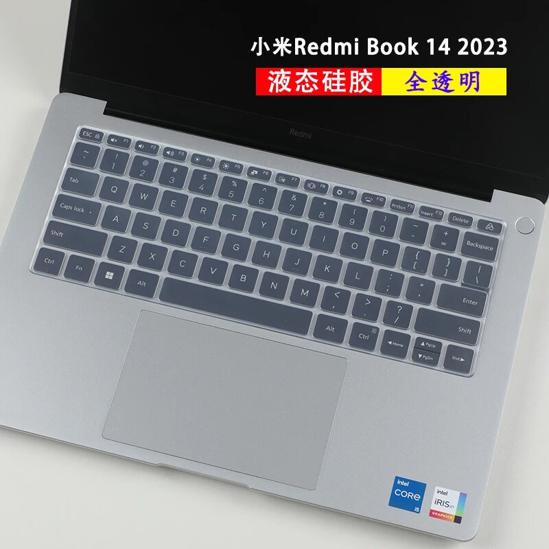 Изображение Чехол для клавиатуры Xiaomi Redmibook 14 (2024) силиконовый, Russian black