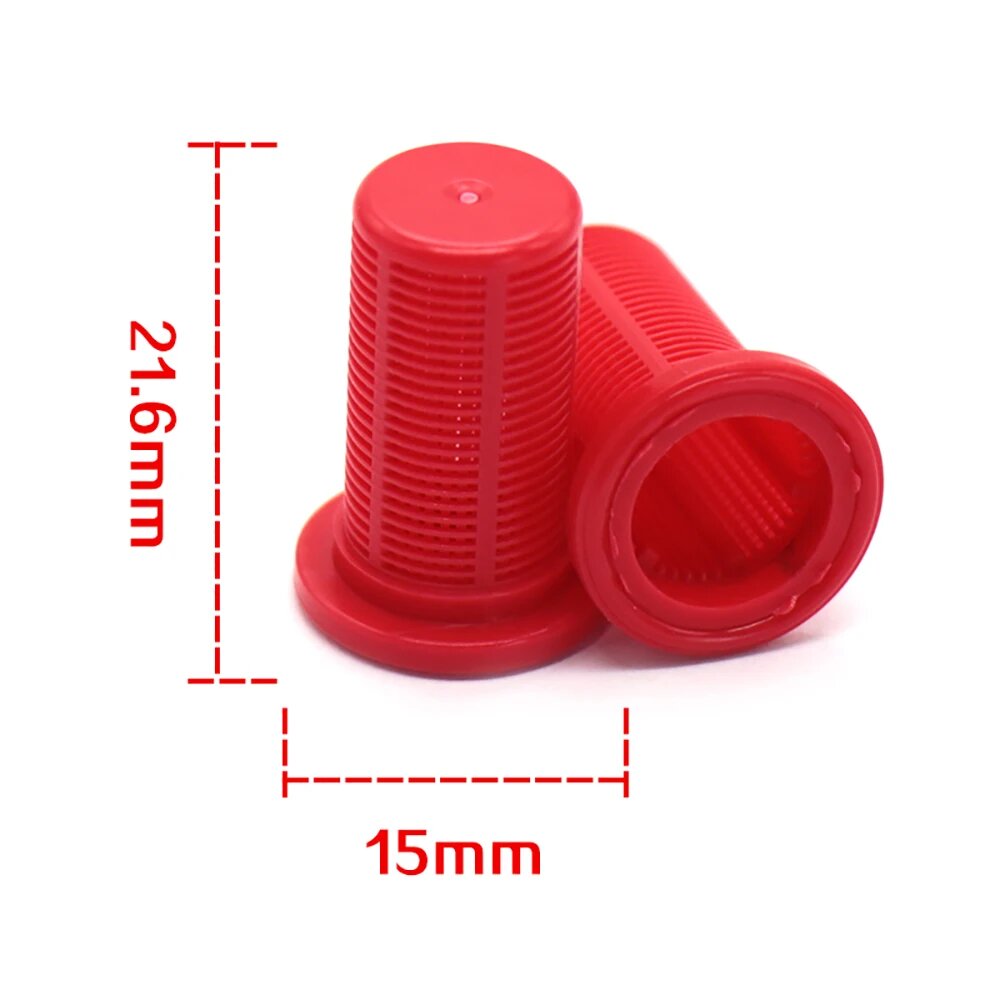 Красный сетчатый капельный фильтр 1pc 50mesh