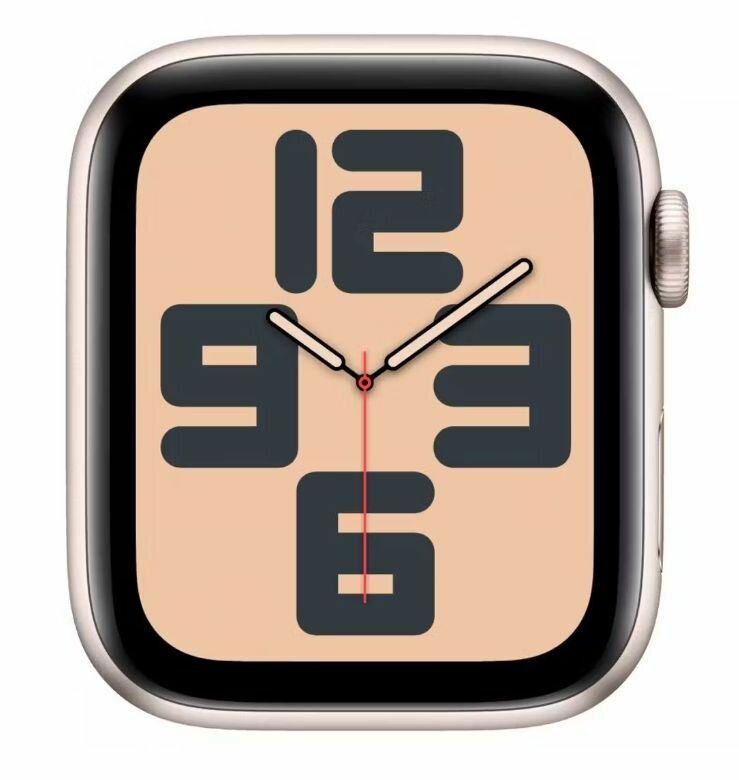 Умные часы Apple Watch Series SE Gen 2 2023 44 мм Aluminium Case GPS, starlight Sport Band, размер ремешка M/L — фото 1